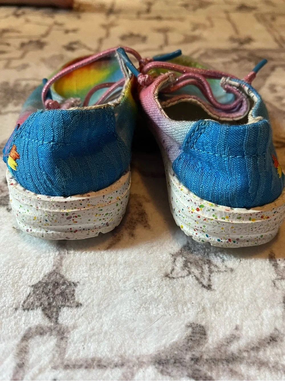 Hey Dude Kids Tie-Dye Canvas Slip-Ons in Blue, Green, Yellow, Pink